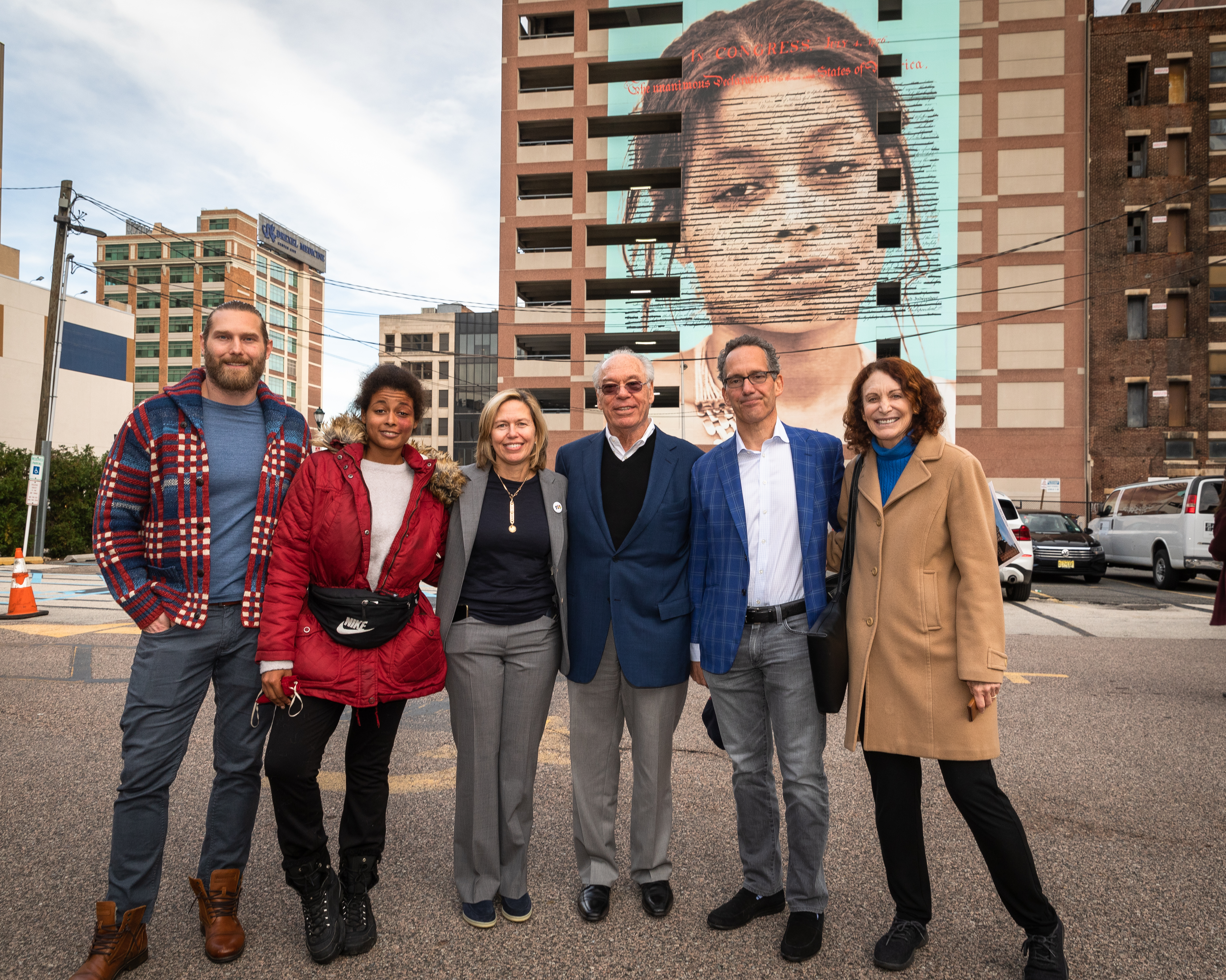 mural art group photo