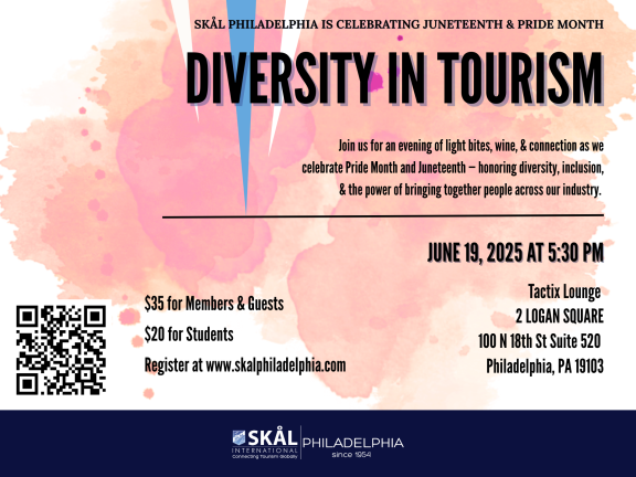 Join members of the travel and tourism industry for an evening of light bites, wine, and conversation as we celebrate Pride Month and Juneteenth – honoring the values of diversity, inclusion, and unity that shape our work and our world.
