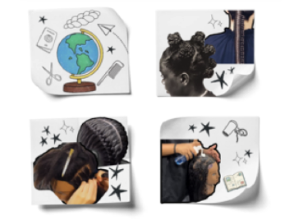 Photo demonstrating braids