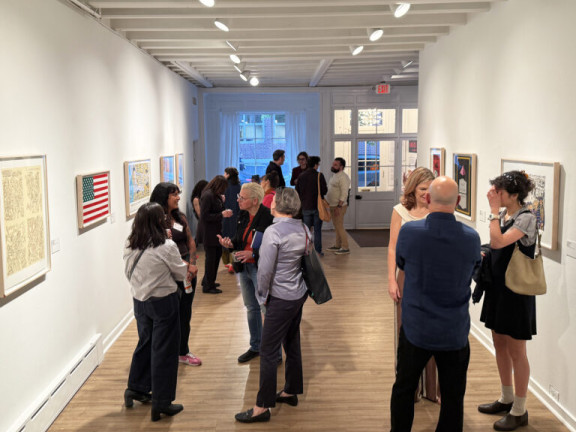 People at an exhibition.