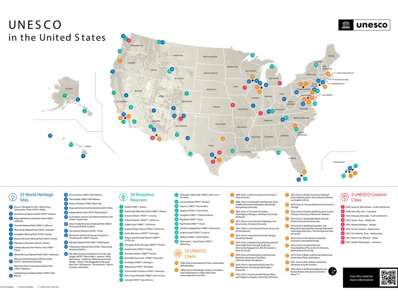 UNESCO USA MAP