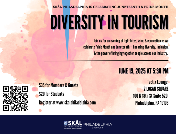 Join members of the travel and tourism industry for an evening of light bites, wine, and conversation as we celebrate Pride Month and Juneteenth – honoring the values of diversity, inclusion, and unity that shape our work and our world.