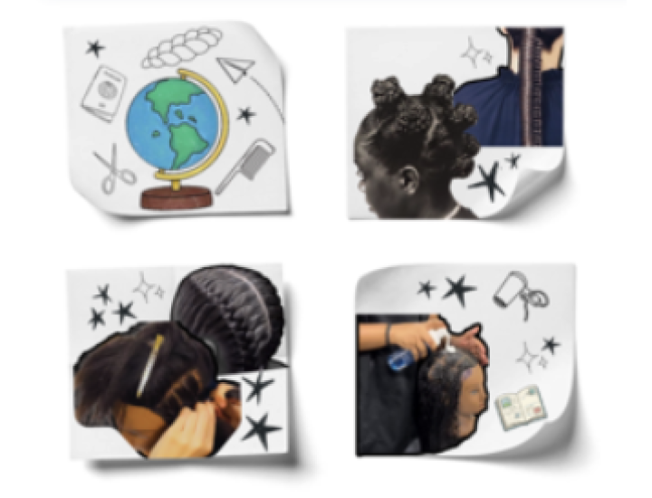 Photo demonstrating braids