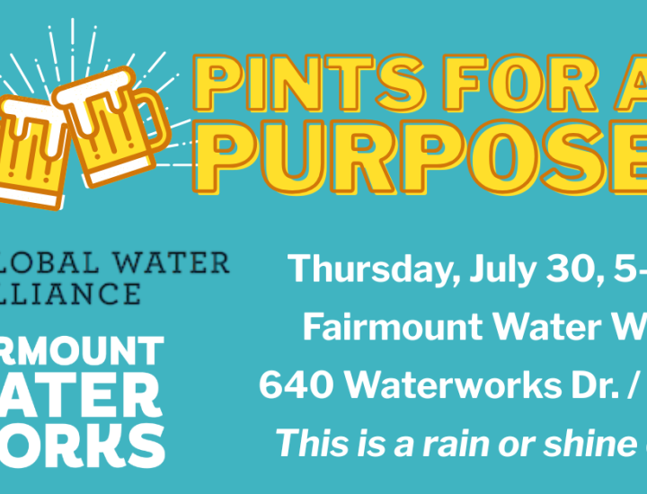 Flyer for fundraising event of Global Water Alliance.